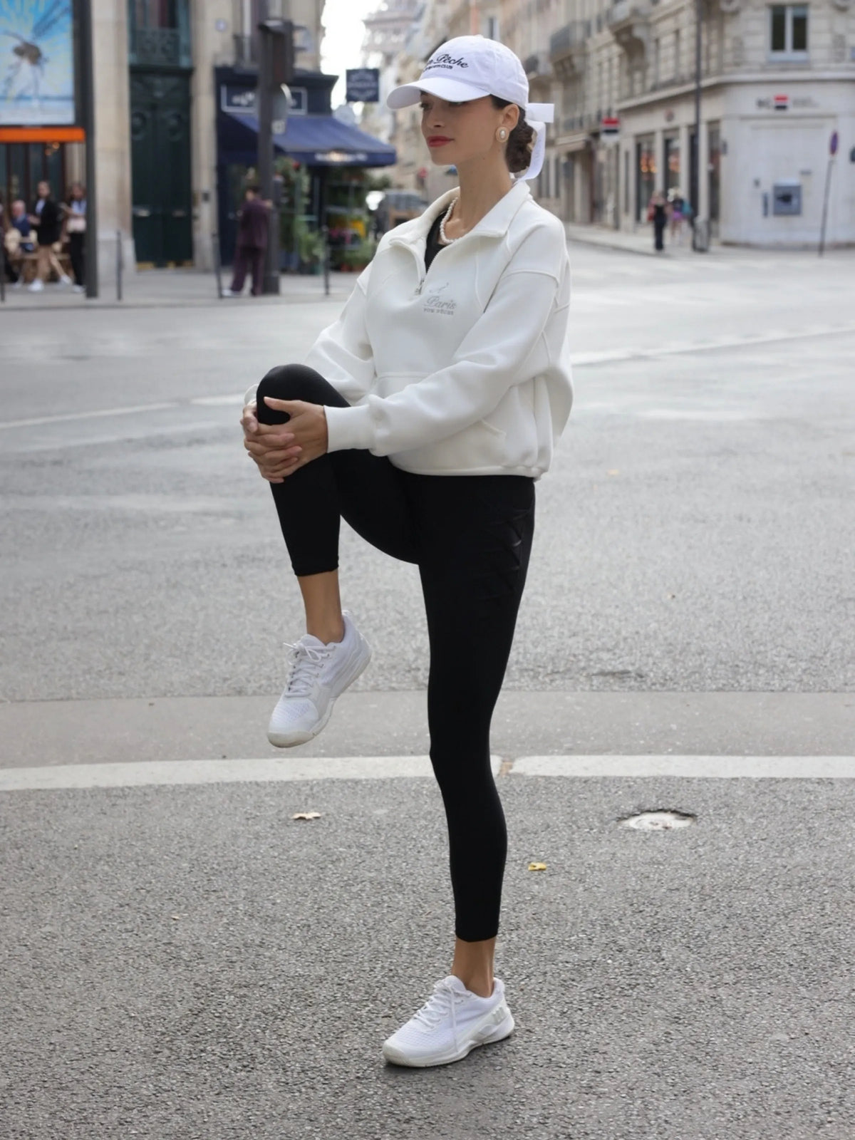 SCULPTING RIB™ Skirted Tennis Leggings - Black