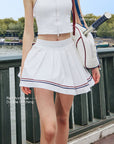 High Rise Tennis Skirt with pockets White - Limited Edition