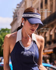 Checkered Cooling Tennis Visor - Navy