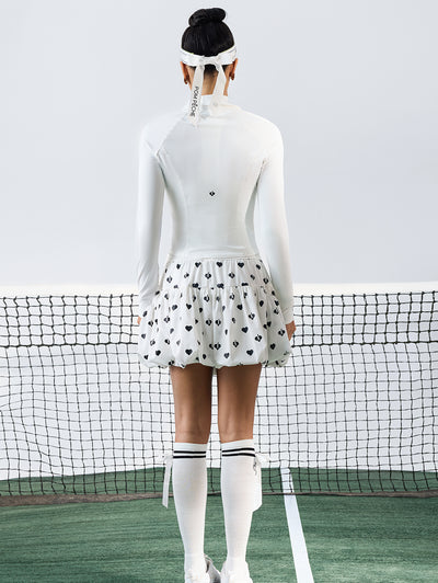 ANITA Bow Zip-Up Top - Paris White
