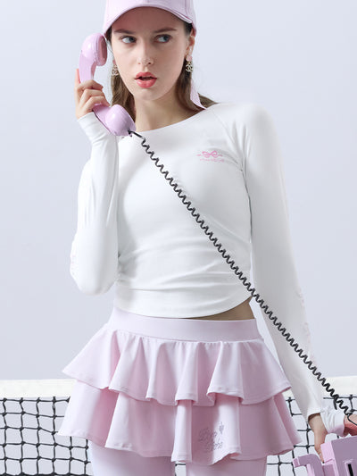 BRINLEY Embroidered Long-sleeve T-shirt