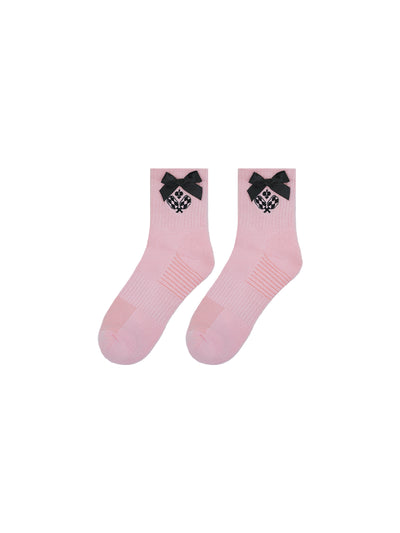 Bow Detail Tennis Crew Socks - Assorted Colors