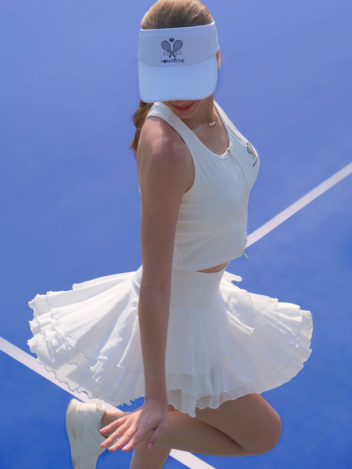Ruffle Tennis Skirt - White
