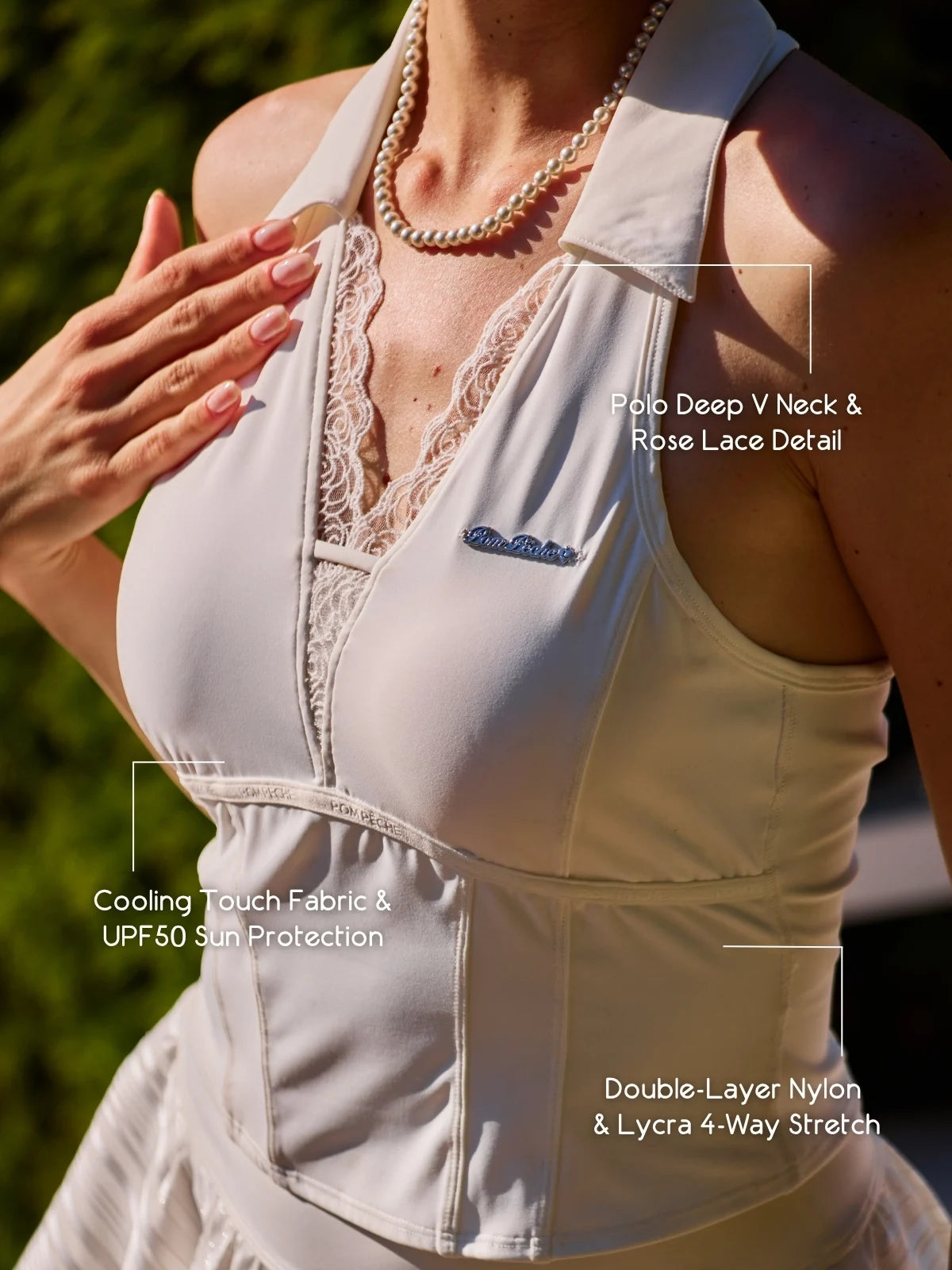 La Rose™ Collared V-Neck Top