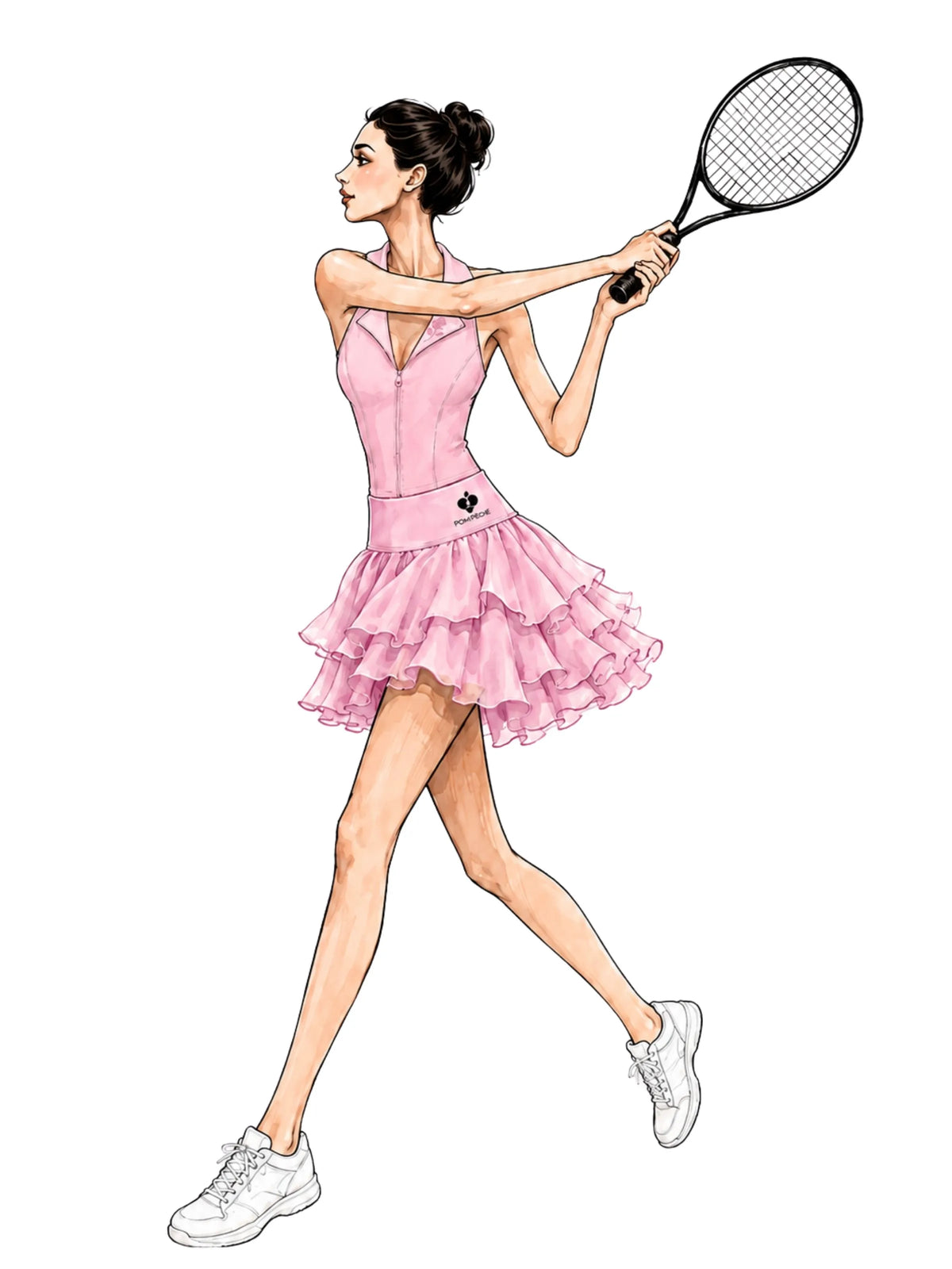 Spin™ Petal Tiered Tennis Skirt – Light Pink