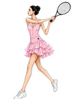 Spin™ Petal Tiered Tennis Skirt – Light Pink