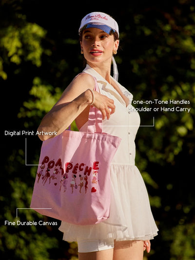 Oversized Court Tote Bag – Fits Racquet