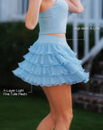 Ruffle Cake Skirt - Blue