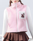 DEBORAH Fleece Vest - Cherry Blossom Pink
