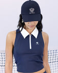 Navy Blue Soft Bow Tennis Cap