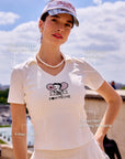 Betty Boop Tennis Tee - White