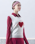 HELOISE Wool Sweater Vest - Heart Red