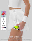 Short Pleated Tennis Skirt White - Asymmetrical Charm