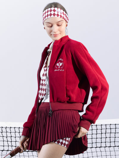 URIELLE Fleece Zip Jacket - Ankara Red