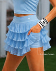 Ruffle Cake Skirt - Blue