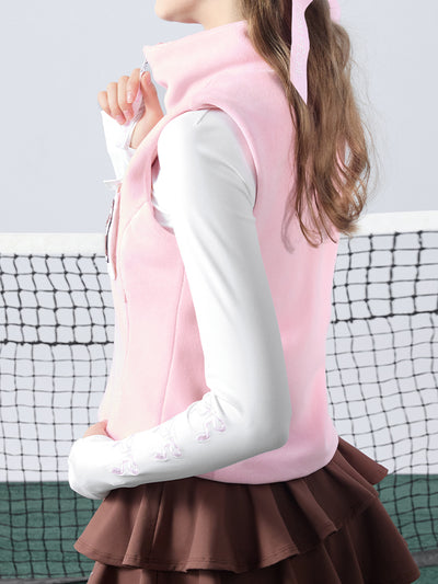 DEBORAH Fleece Vest - Cherry Blossom Pink
