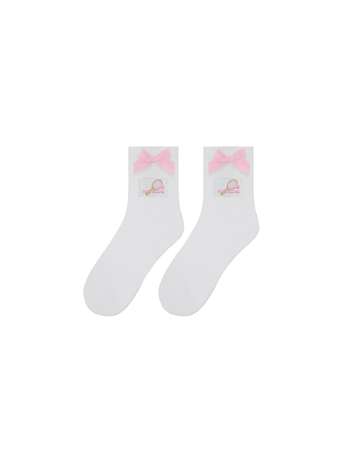 Bow Detail Tennis Crew Socks - Assorted Colors