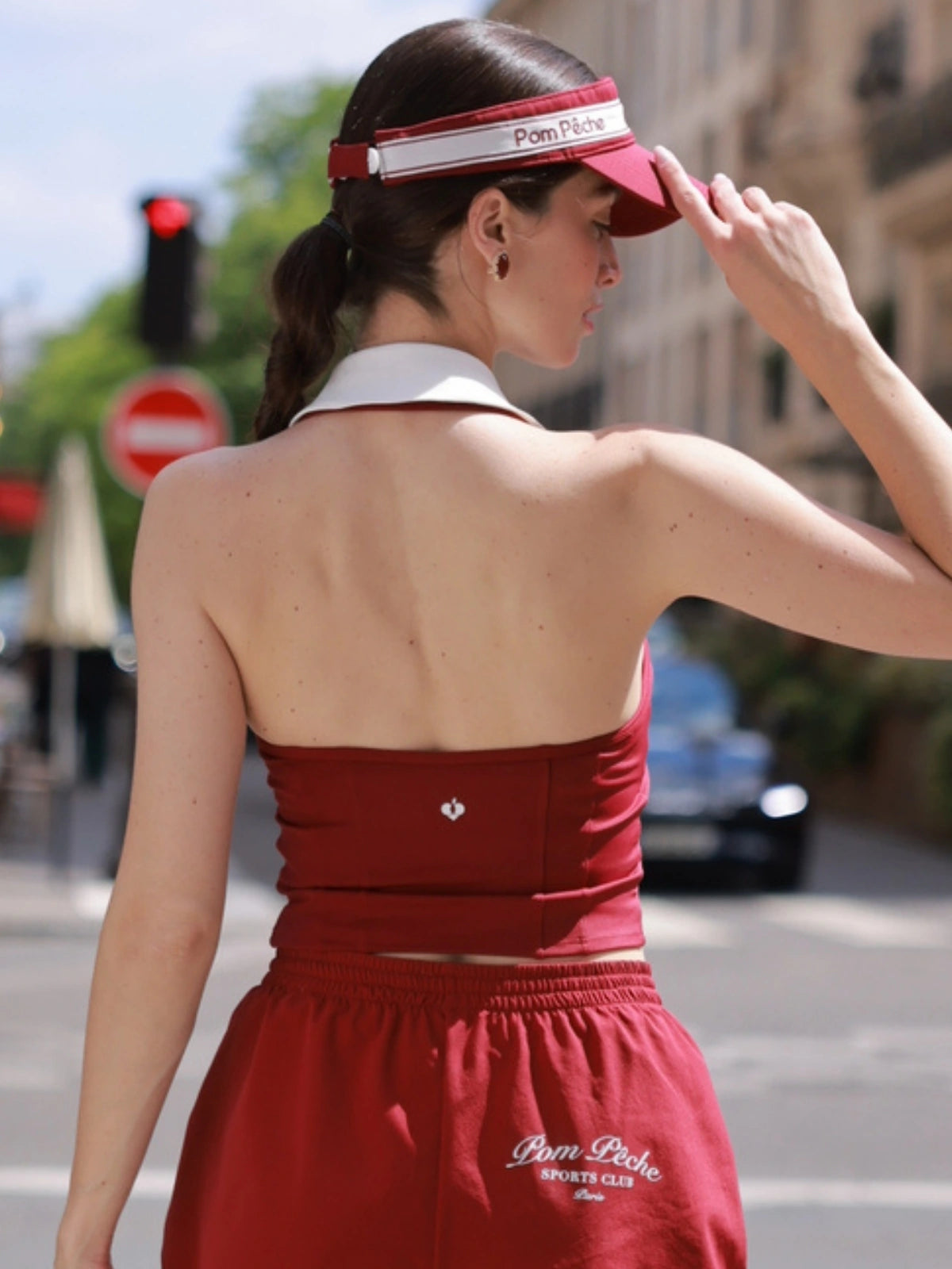 La Rose™ French Collar Tank – Red