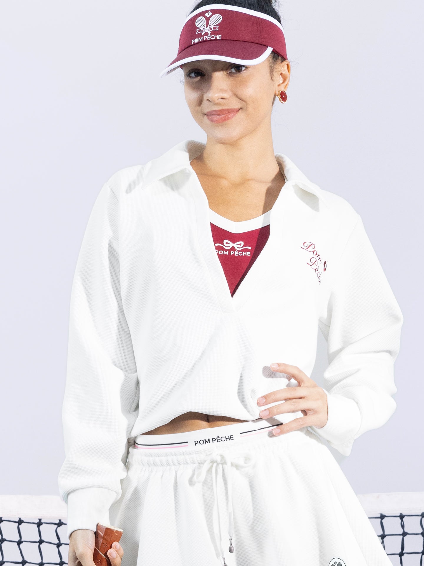 SYIVIA Chic Tennis Hoodie - Paris White