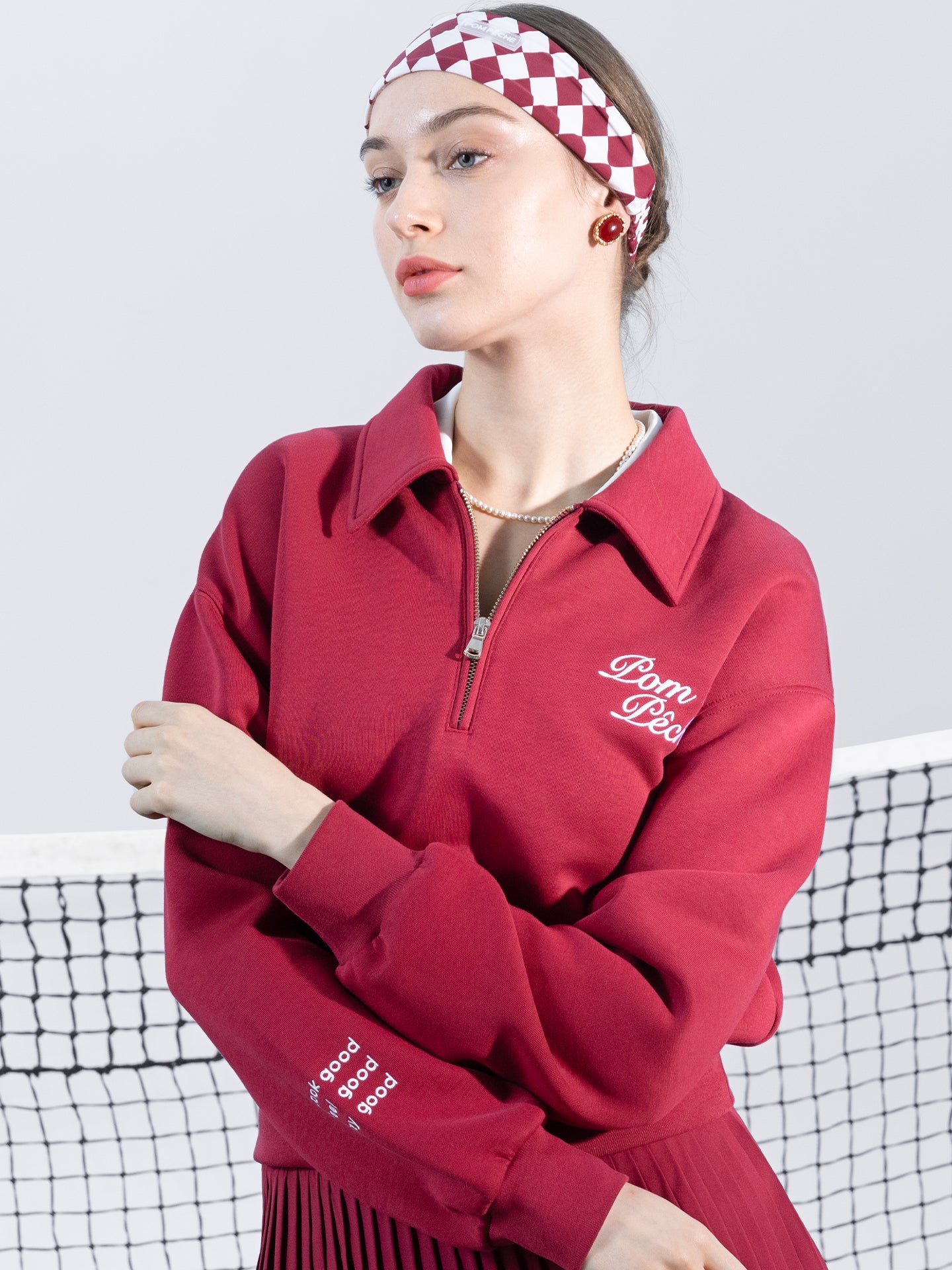 YARROW Polo Sweatshirt - Ankara Red
