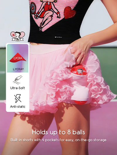 Betty Boop Spin™ Rose Ruffle Skirt - Macarons Pink