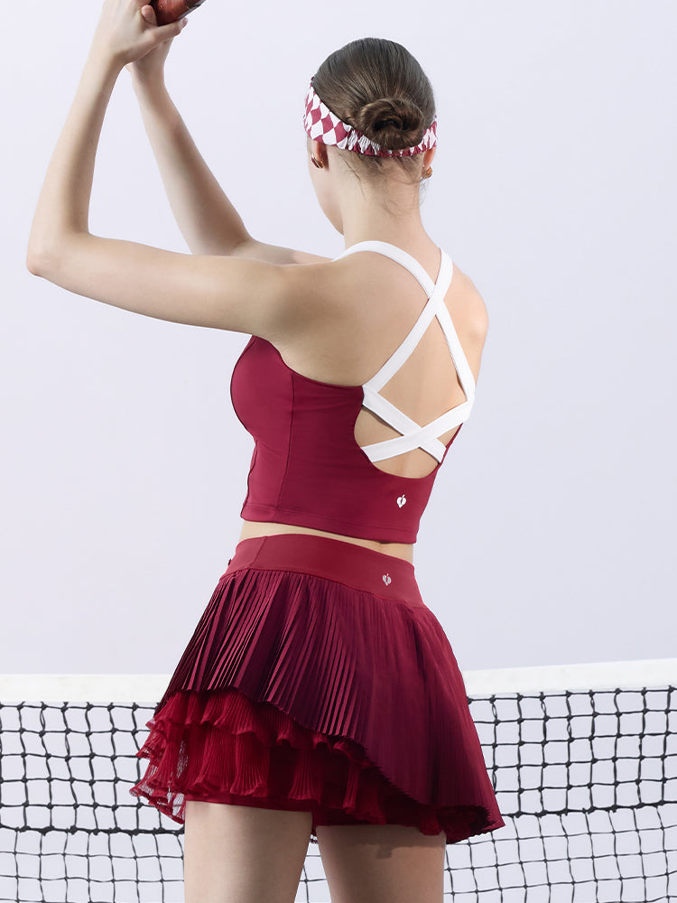 GYPSY Cross-Strap Tank Top - Red