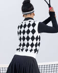 GRETCHED Wool Sweater Vest - Checkerboard