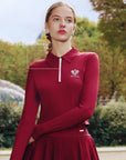 Half-Zip Tennis Collar Top