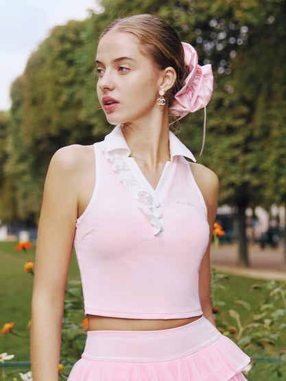 AURORA BOW SCRUNCHIE - CHERRY BLOSSOM PINK