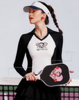 Betty Boop Long Sleeve Top - White & Paris Black