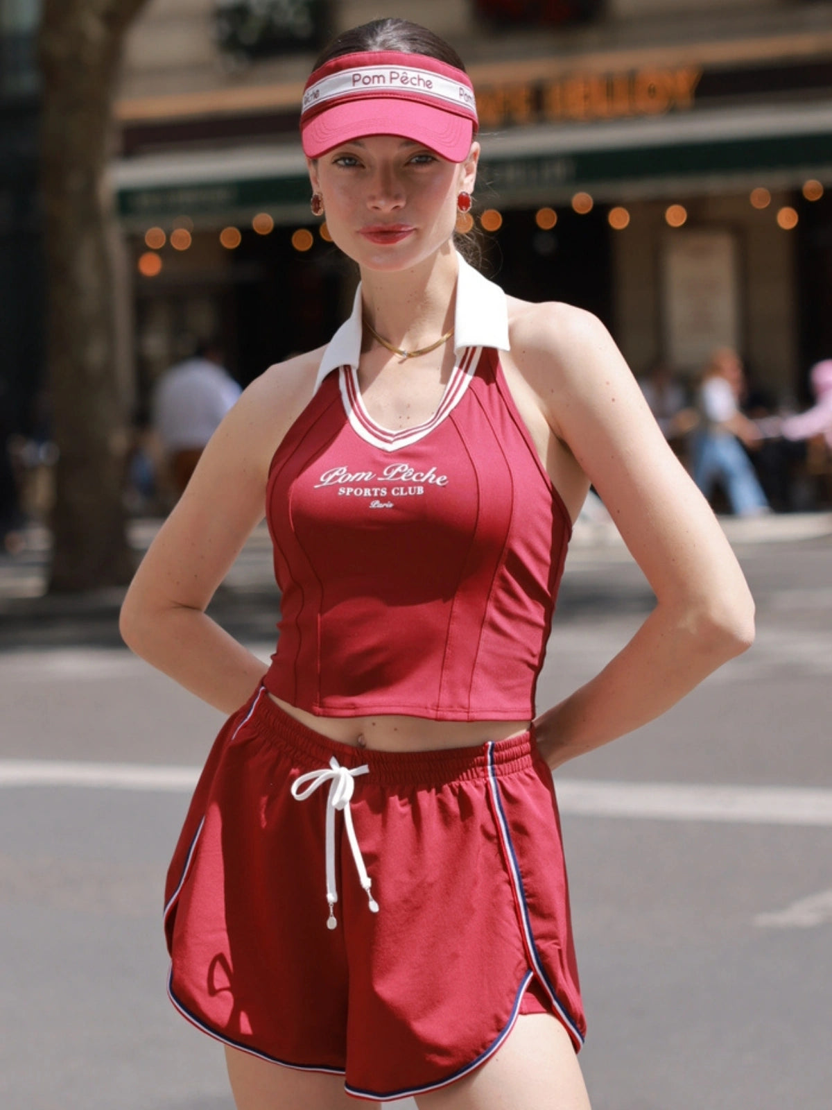 La Rose™ French Collar Tank – Red