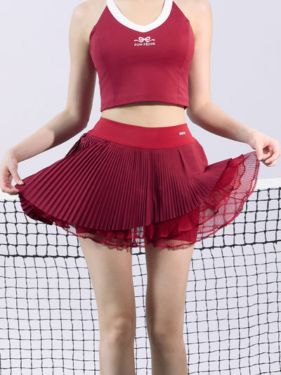 WANDA Layered Asym Skirt - Ankara Red