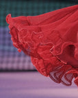 Spin™ Rose Ruffle Skirt - Wine Red