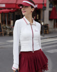 Poise™ V-neck Waffle Sweatshirt Jacket