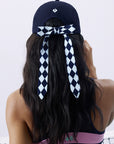 Navy Blue Soft Bow Tennis Cap
