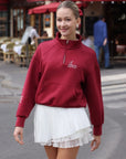 Poise™ Half-Zip Top Performance Sweatshirt-Red