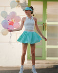 CELY 2-in-1 Pleated Tennis Skirt - Mint Green