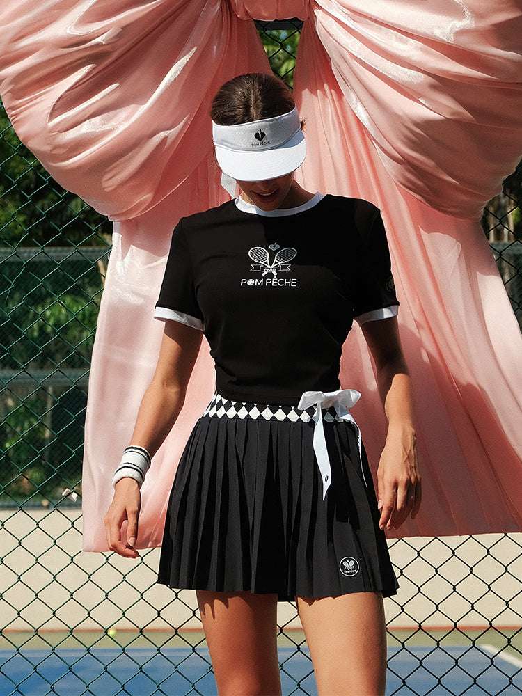 CARLOTA Bow Tee T-shirt - Chanson Black