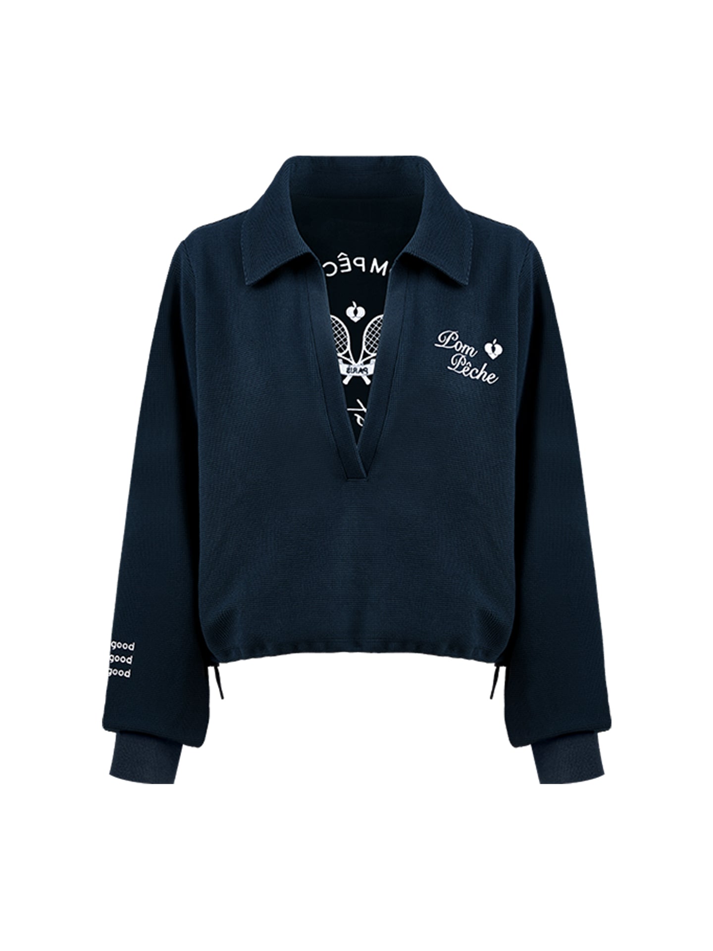 VERONICA Chic Tennis Hoodie - Navy Blue