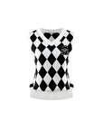 GRETCHED Wool Sweater Vest - Checkerboard
