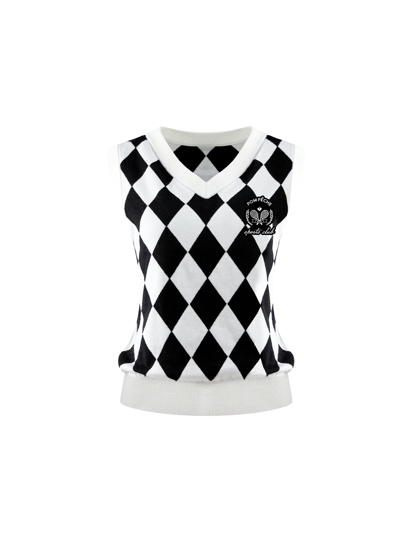 GRETCHED Wool Sweater Vest - Checkerboard