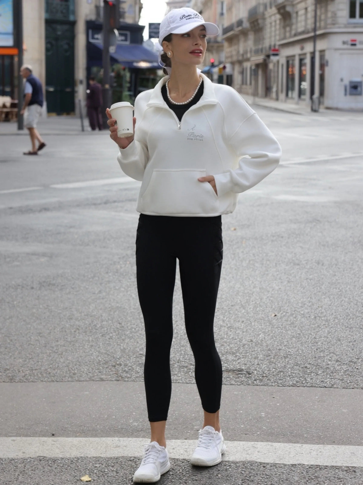 SCULPTING RIB™ Skirted Tennis Leggings - Black