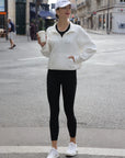 SCULPTING RIB™ Skirted Tennis Leggings - Black
