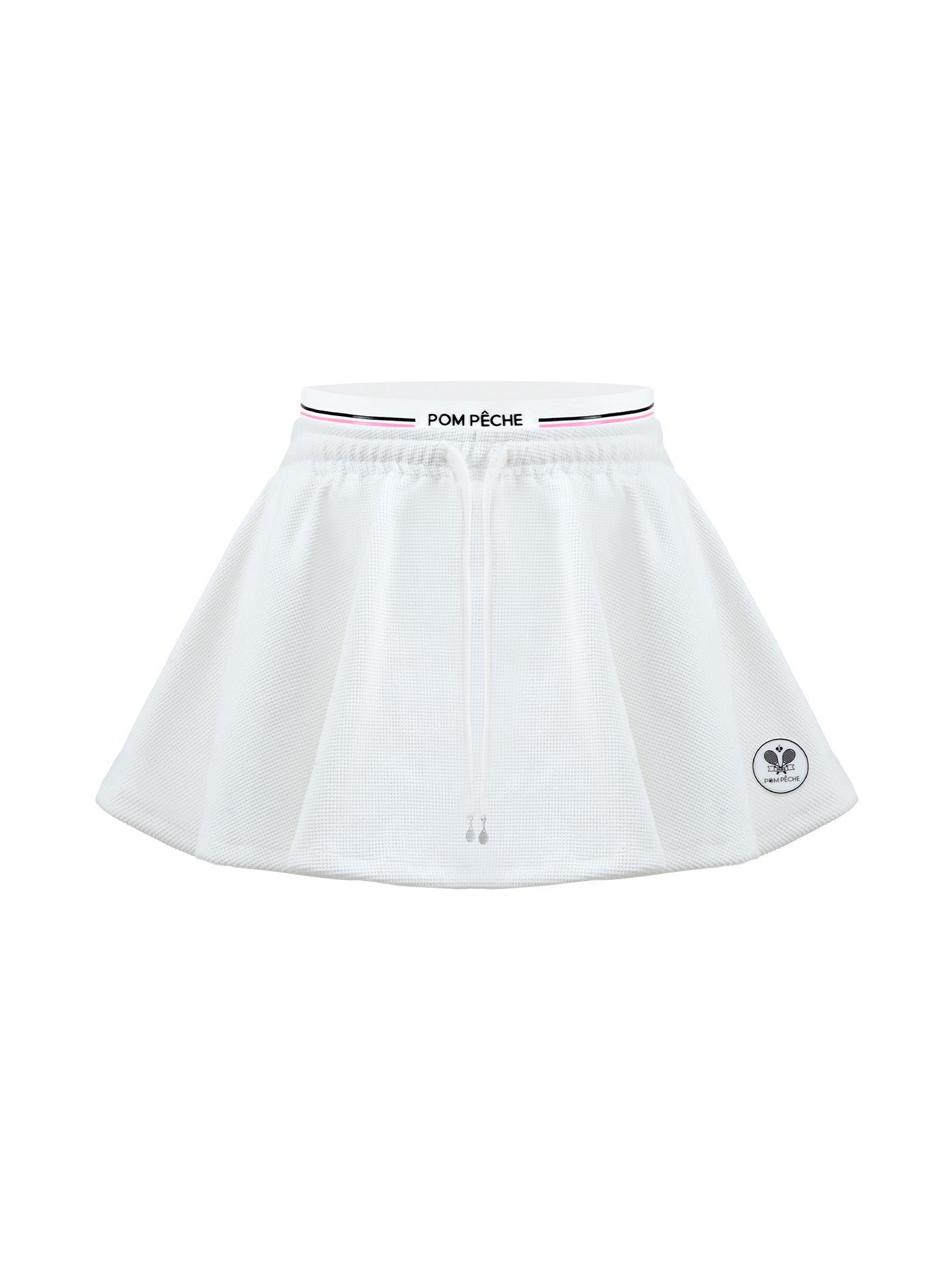 QUILLA Waffle A-Line Tennis Skirt - Paris White