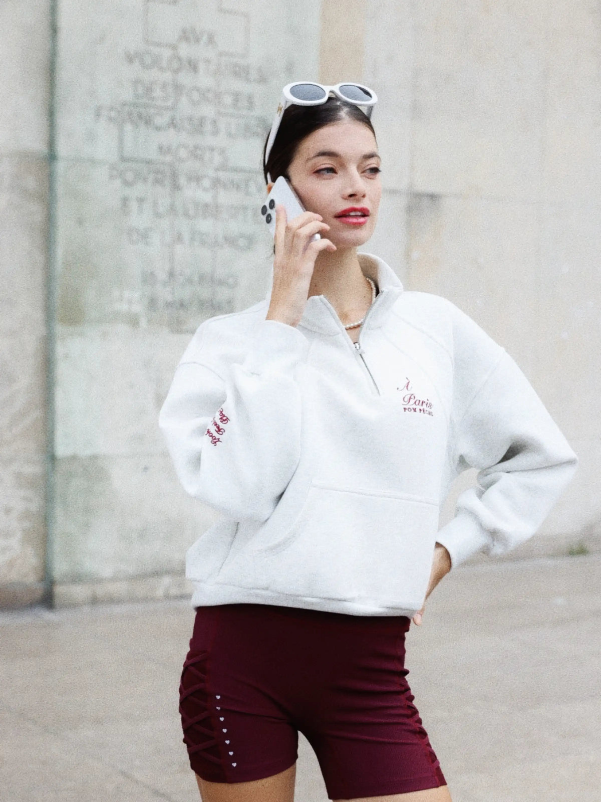 Poise™ Half-Zip Top Performance Sweatshirt-Gray