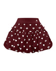 Bubble A-Line Tennis Skirt - Wine Red