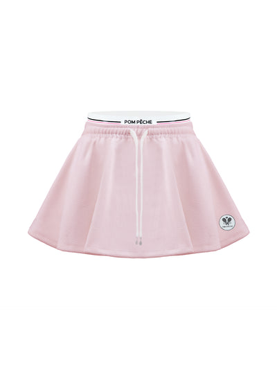 QADIRA Waffle A-Line Tennis Skirt - Cherry Blossom Pink