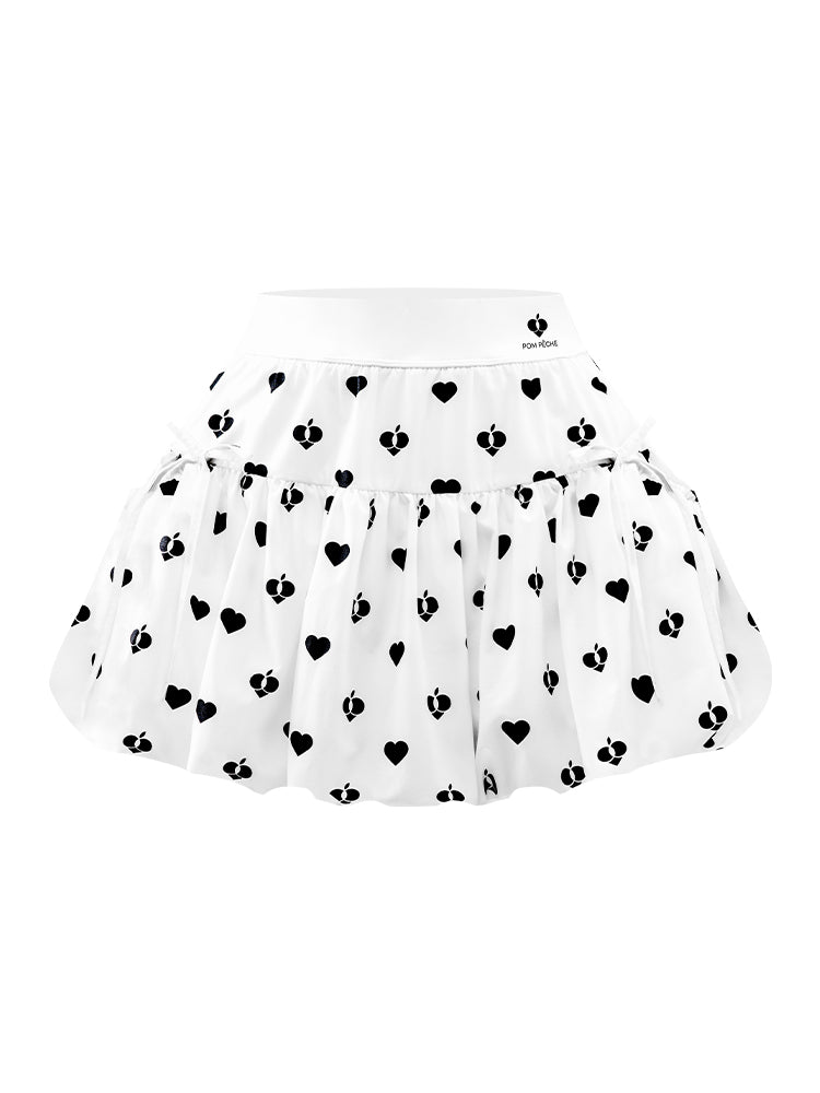 CLAIRE Blossom A-Line Skirt - Paris White