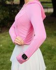 PowerFlow  UV protect Long Sleeve TOP - Rose Pink