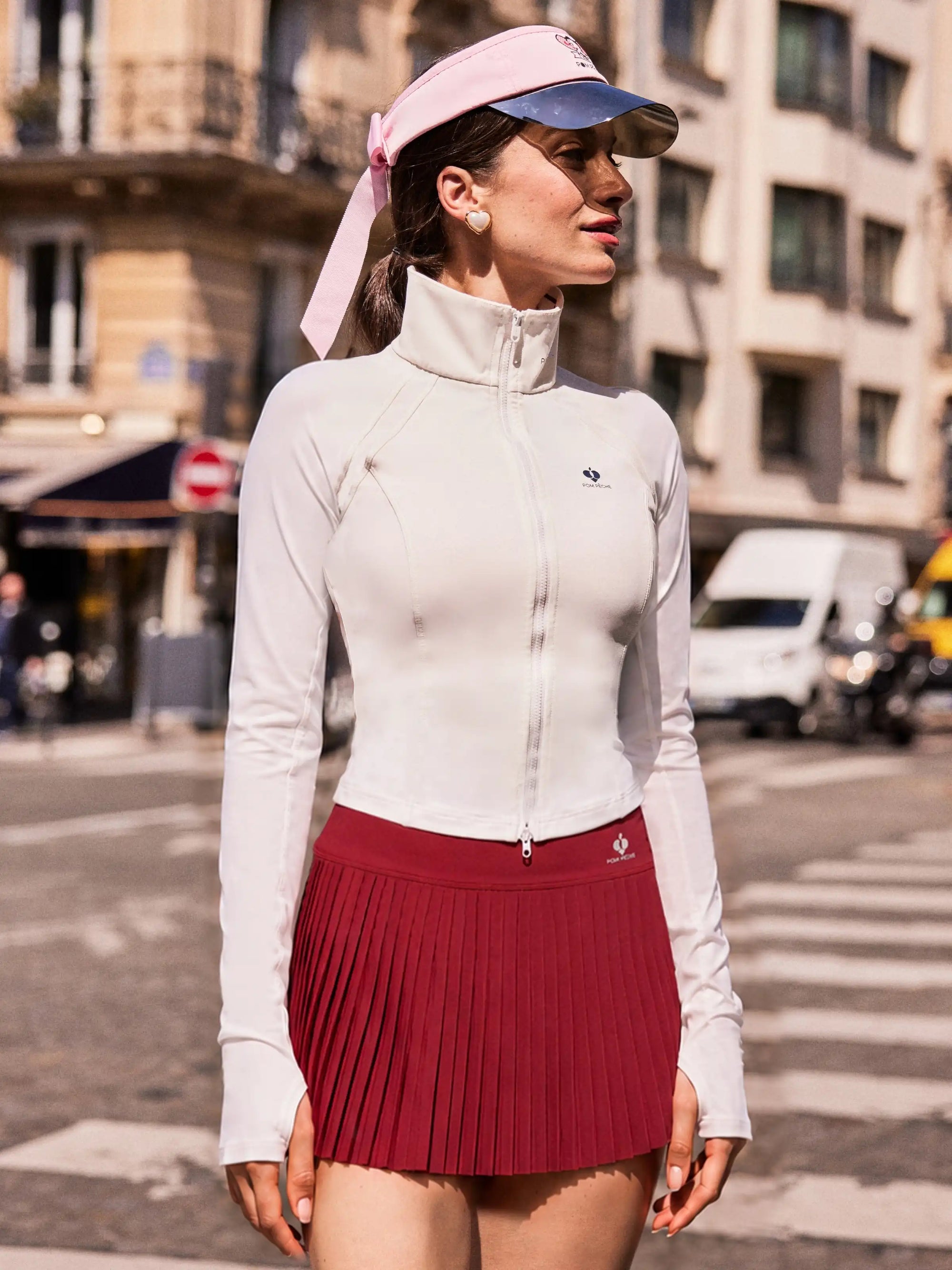 Poise™ Elite Essentials UV Sun Protection Long-Sleeve Athletic Jacket-White